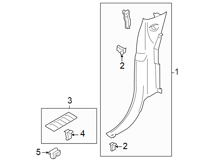 Diagram Cab. Interior trim. for your 2003 Ford F-150 5.4L Triton V8 CNG M/T RWD XLT Crew Cab Pickup Stepside 