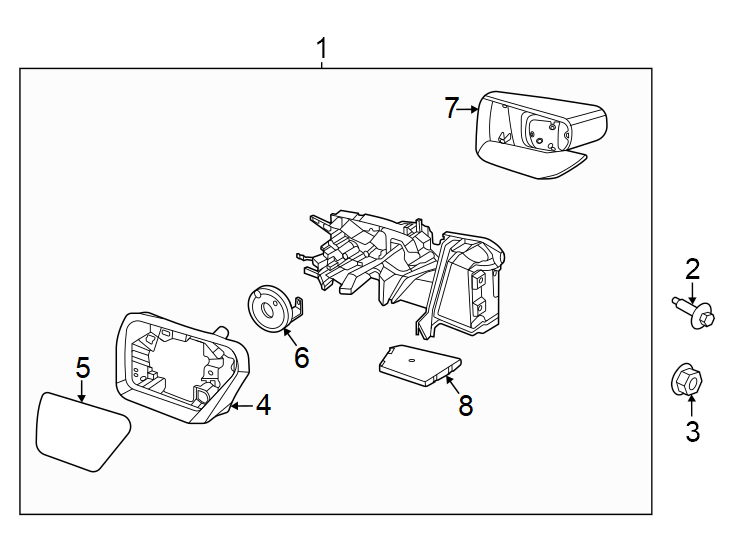 Diagram Front door. Outside mirrors. for your 2012 Ford F-150 3.5L EcoBoost V6 A/T 4WD XL Extended Cab Pickup Fleetside 