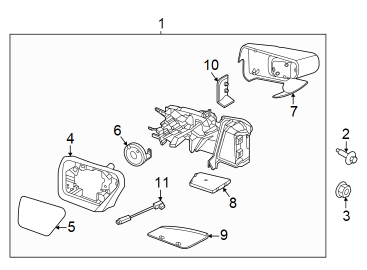 Diagram Front door. Outside mirrors. for your 1987 Ford F-150   