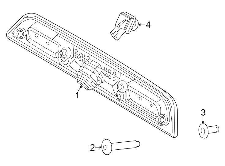 Diagram Rear lamps. High mounted stop lamp. for your 2020 Ford F-150 3.0L Power-Stroke V6 DIESEL A/T RWD King Ranch Crew Cab Pickup Fleetside 