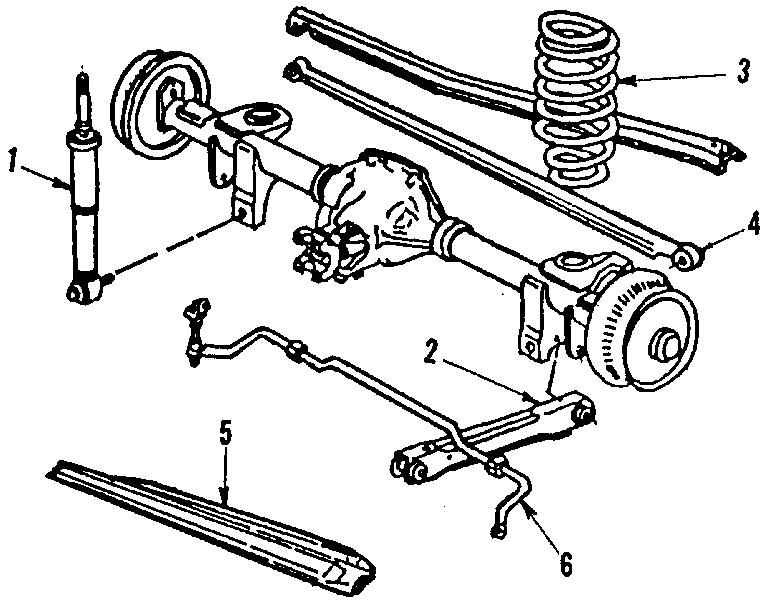 REAR SUSPENSION. LOWER CONTROL ARM. STABILIZER BAR. SUSPENSION COMPONENTS.