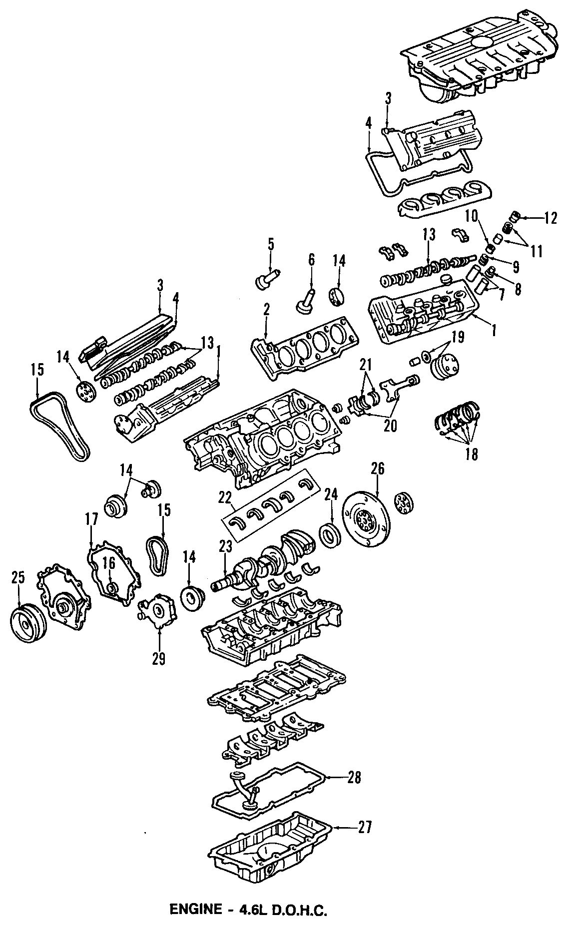 Diagram CAMSHAFT & TIMING. CRANKSHAFT & BEARINGS. CYLINDER HEAD & VALVES. LUBRICATION. MOUNTS. PISTONS. RINGS & BEARINGS. for your 2019 Chevrolet Corvette   