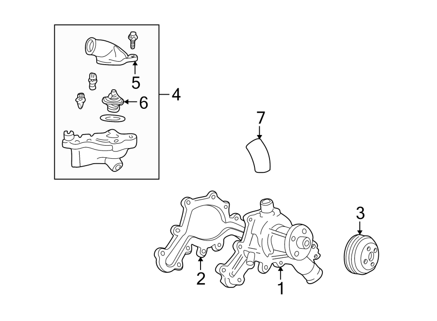 Diagram WATER PUMP. for your 2010 Ford Ranger   