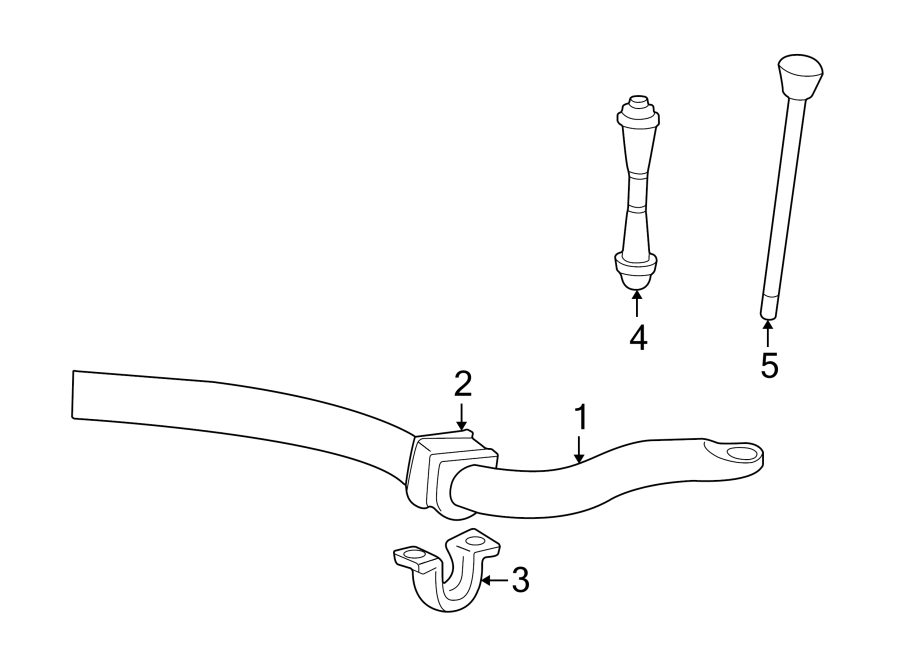 Diagram FRONT SUSPENSION. STABILIZER BAR & COMPONENTS. for your 1998 Ford F-150 5.4L Triton V8 BI-FUEL A/T RWD XL Extended Cab Pickup Fleetside 