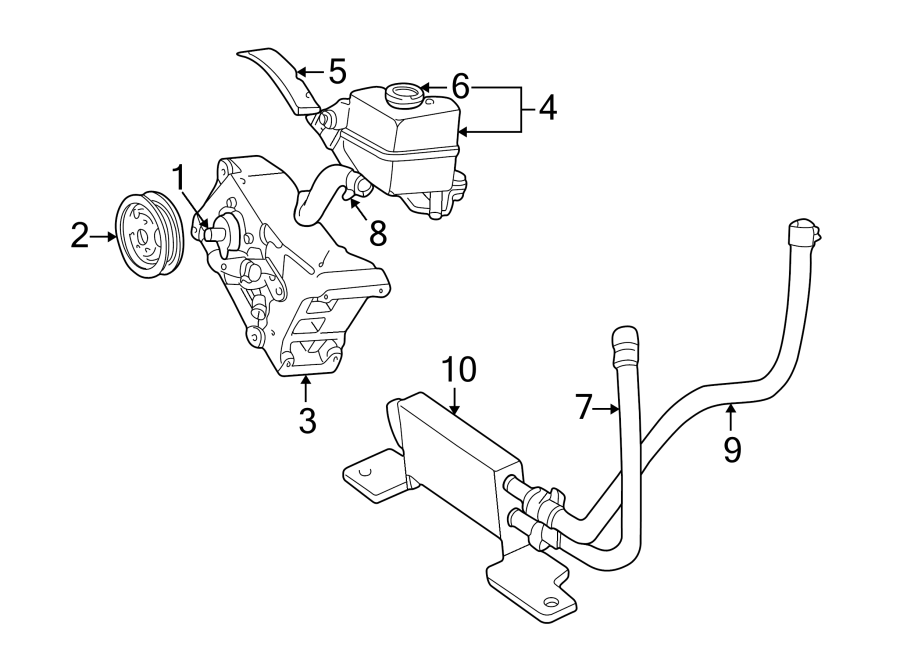 Diagram STEERING GEAR & LINKAGE. PUMP & HOSES. for your 2023 Ford Ranger   