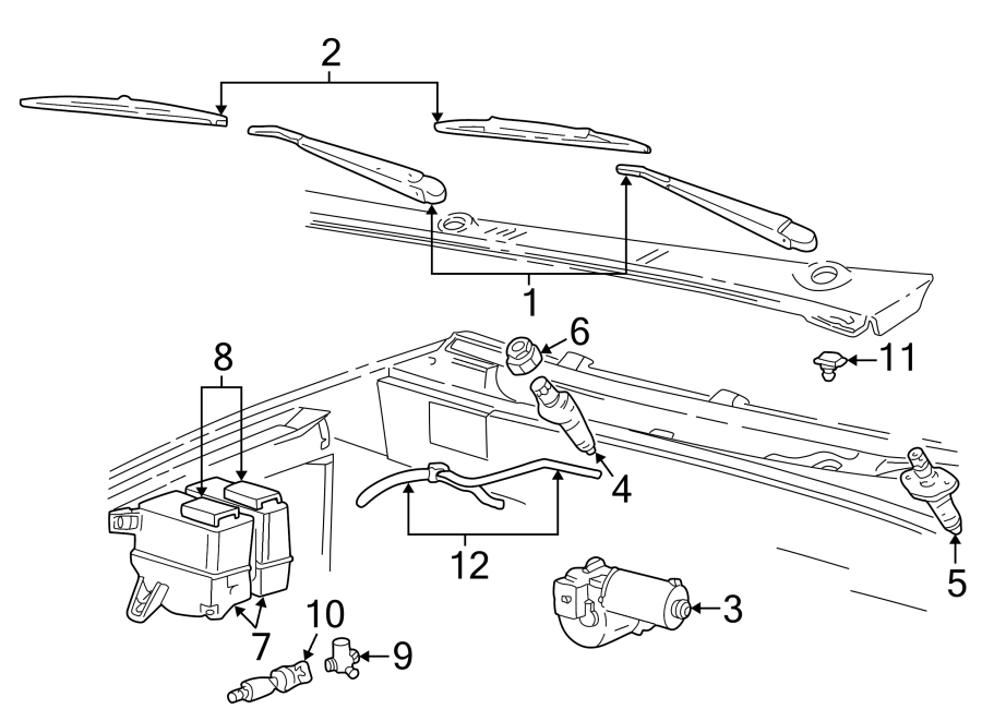 Diagram WINDSHIELD. WIPER & WASHER COMPONENTS. for your 2015 Lincoln MKZ   