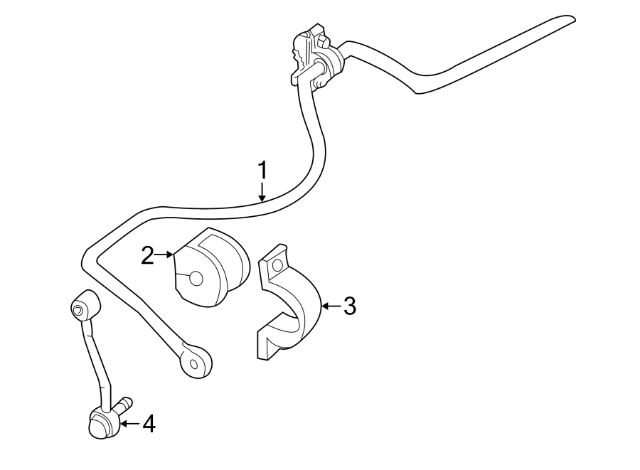 Diagram REAR SUSPENSION. STABILIZER BAR & COMPONENTS. for your 2002 Ford F-550 Super Duty   