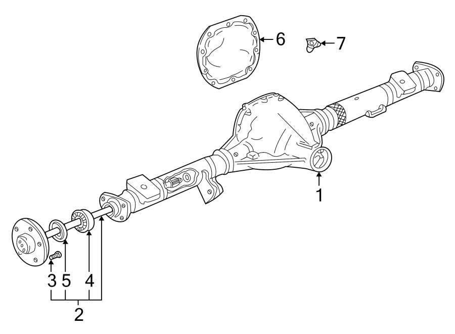 Diagram REAR SUSPENSION. AXLE HOUSING. for your 2014 Ford F-150 3.5L EcoBoost V6 A/T 4WD King Ranch Crew Cab Pickup Fleetside 