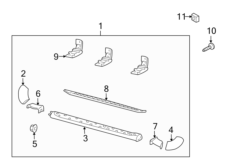 Diagram PILLARS. ROCKER & FLOOR. RUNNING BOARD. for your 2017 Ford F-150 5.0L V8 FLEX A/T 4WD XL Extended Cab Pickup Fleetside 