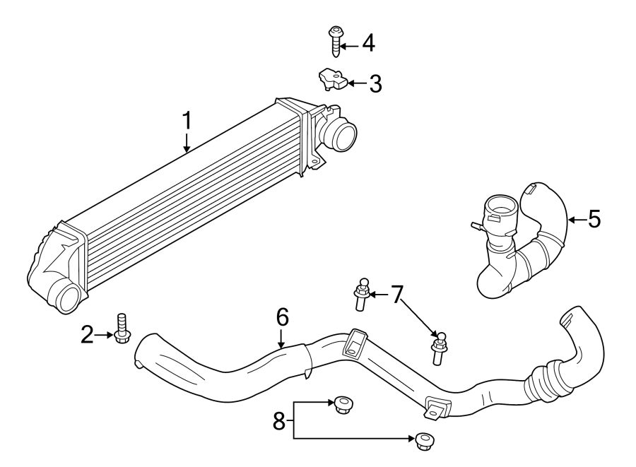 Diagram INTERCOOLER. for your 2017 Lincoln MKX 2.7L EcoBoost V6 A/T FWD Select Sport Utility 