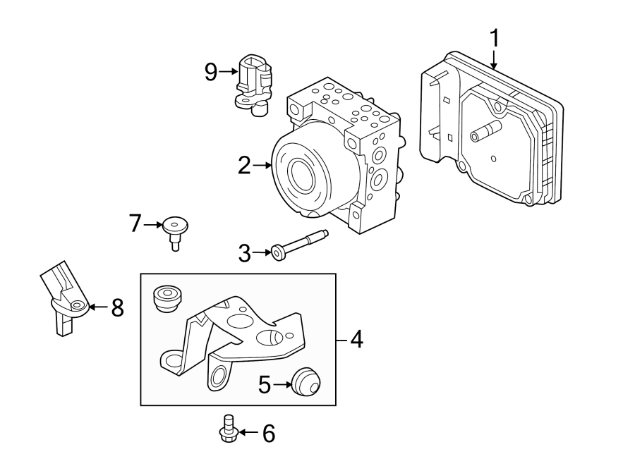 Diagram Abs components. for your 2008 Lincoln MKZ   