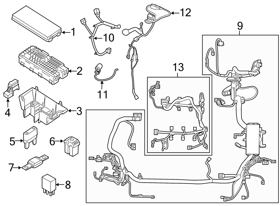 Diagram FUSE & RELAY. for your 2013 Lincoln MKZ   