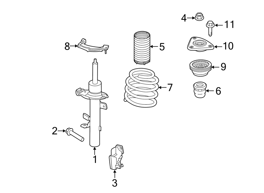 Diagram FRONT SUSPENSION. STRUTS & COMPONENTS. for your 2009 Lincoln MKZ   