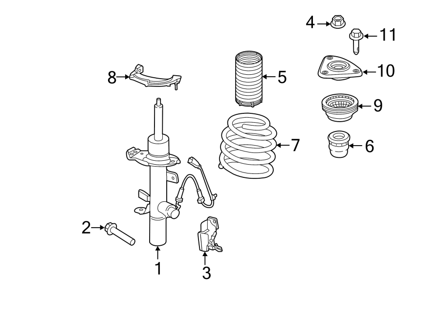 Diagram FRONT SUSPENSION. STRUTS & COMPONENTS. for your 2021 Ford F-150  Raptor Crew Cab Pickup Fleetside 