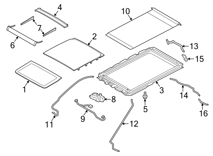 Diagram SUNROOF. for your 2000 Ford F-150   