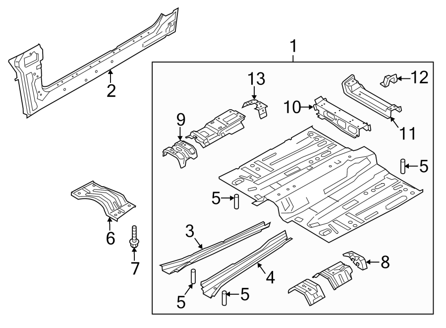 Diagram PILLARS. ROCKER & FLOOR. for your 2015 Lincoln MKZ   