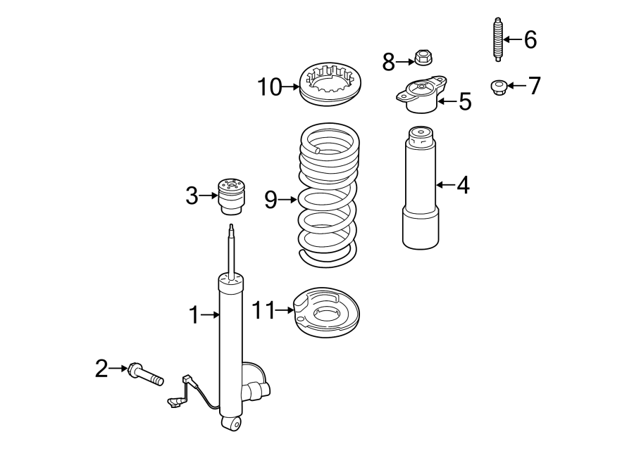 Diagram REAR SUSPENSION. SHOCKS & COMPONENTS. for your 2017 Ford F-150 3.5L Duratec V6 FLEX A/T 4WD XLT Crew Cab Pickup Fleetside 