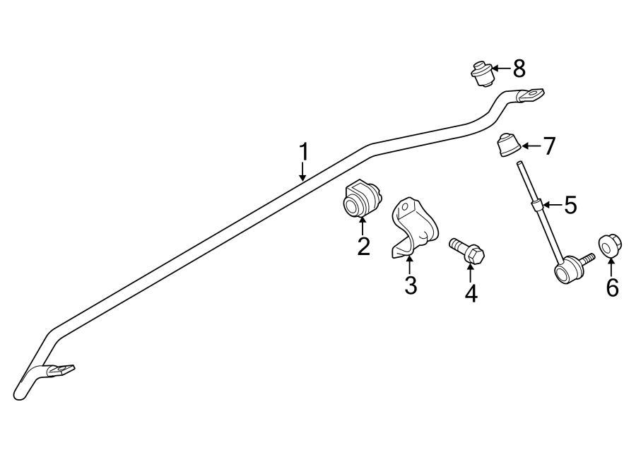 Diagram REAR SUSPENSION. STABILIZER BAR & COMPONENTS. for your 2014 Lincoln MKZ   