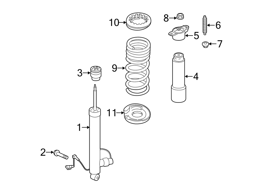 Diagram Rear suspension. Shocks & components. for your 2013 Ford F-150  STX Extended Cab Pickup Fleetside 