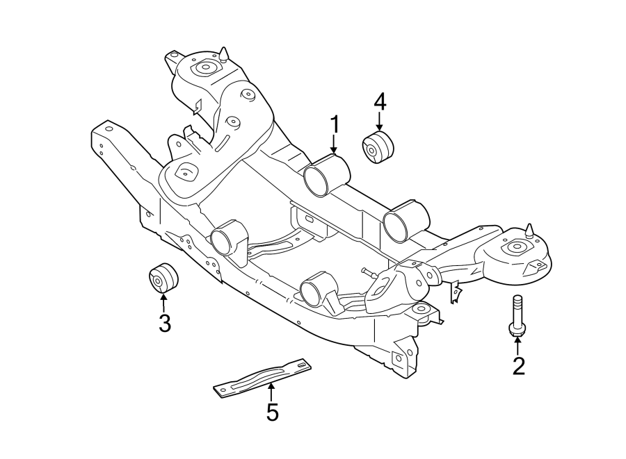 Diagram REAR SUSPENSION. SUSPENSION MOUNTING. for your 2018 Lincoln MKZ   