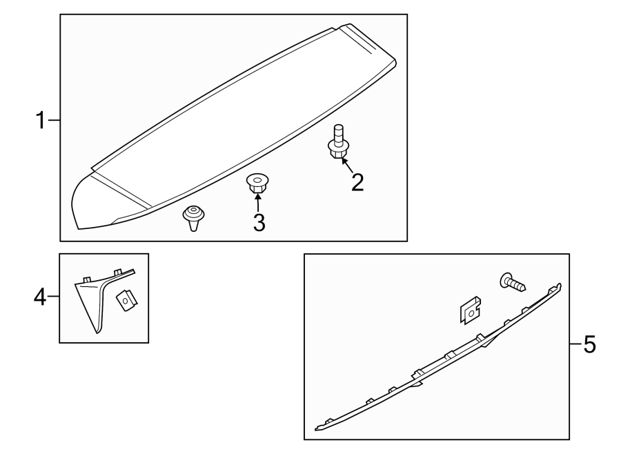 Diagram LIFT GATE. SPOILER. for your 2007 Lincoln MKZ   