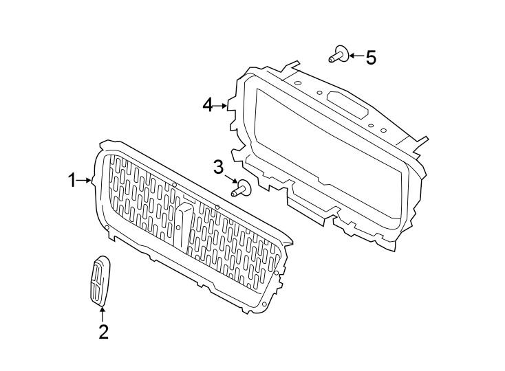 Diagram Front bumper & grille. Grille & components. for your Lincoln