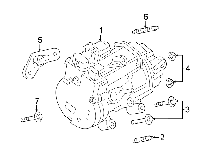 Diagram Air conditioner & heater. Compressor. for your 2016 Ford Police Interceptor Utility   
