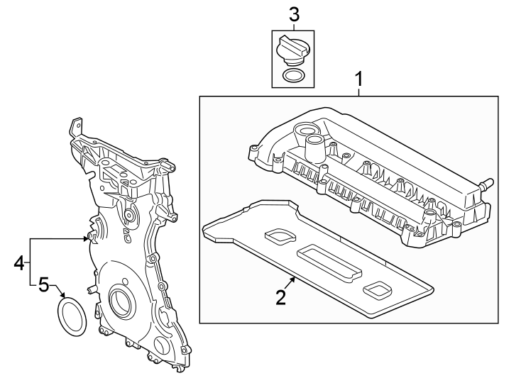 Diagram Engine / transaxle. Valve & timing covers. for your 2016 Lincoln MKZ   