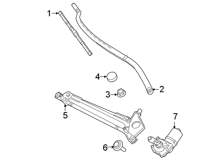 Diagram WINDSHIELD. WIPER & WASHER COMPONENTS. for your 2013 Lincoln MKZ   