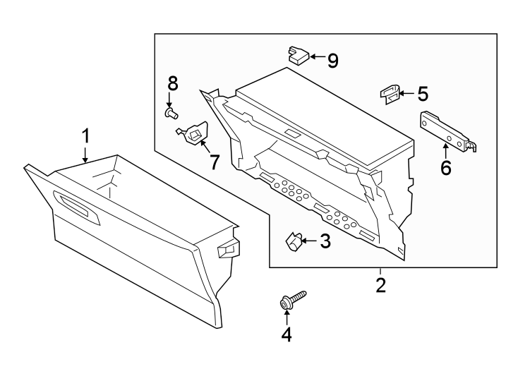 Diagram INSTRUMENT PANEL. GLOVE BOX. for your 2016 Ford F-150 2.7L EcoBoost V6 A/T 4WD XL Standard Cab Pickup Fleetside 