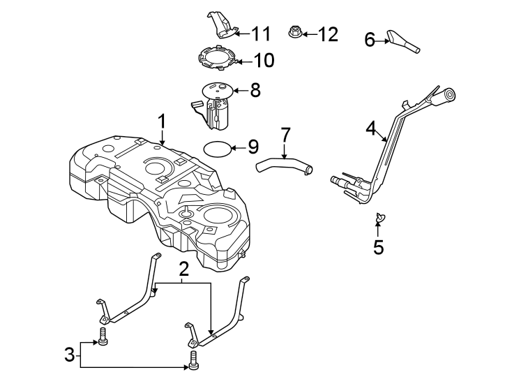 Diagram Fuel system components. for your 2008 Lincoln MKZ   