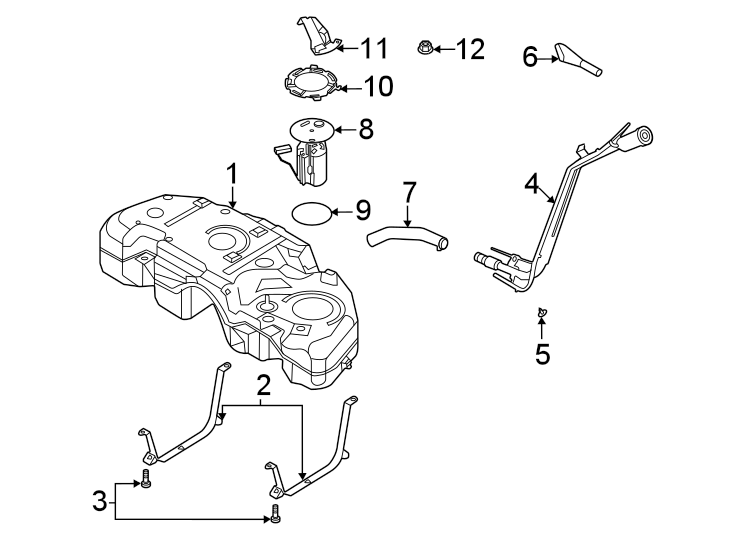 Diagram Fuel system components. for your 2008 Lincoln MKZ   