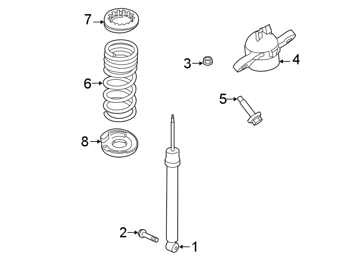 Diagram Rear suspension. Shocks & components. for your 2020 Ford F-150 3.0L Power-Stroke V6 DIESEL A/T 4WD Platinum Crew Cab Pickup Fleetside 