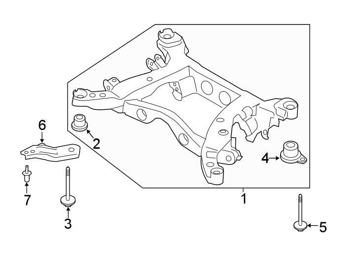 Diagram REAR SUSPENSION. SUSPENSION MOUNTING. for your 2017 Lincoln MKZ Premiere Hybrid Sedan  