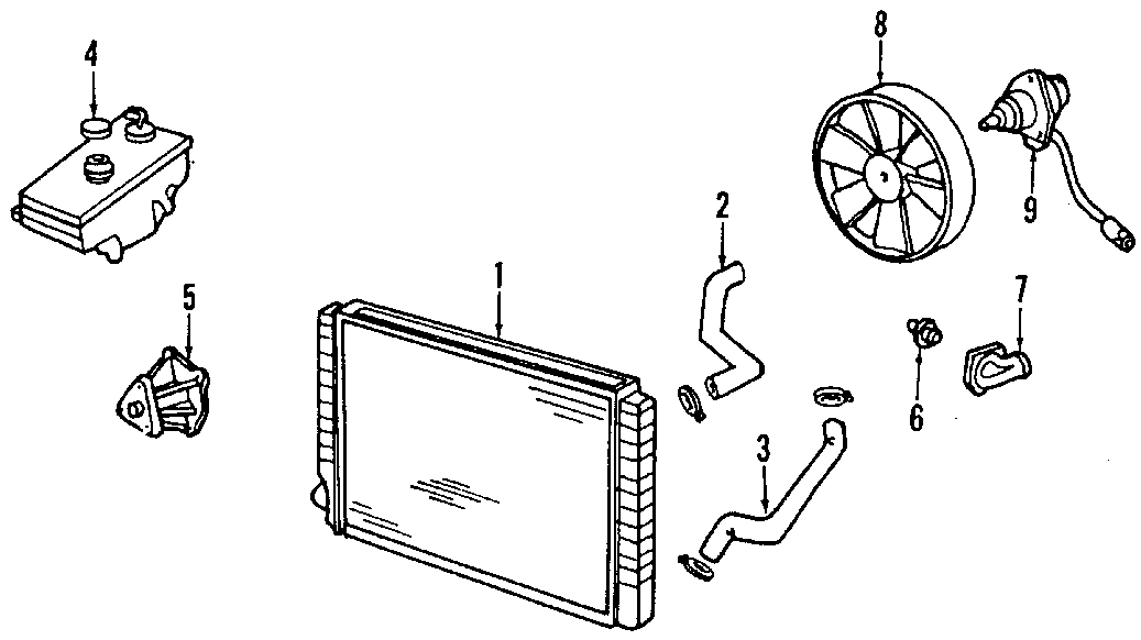 Diagram COOLING SYSTEM. COOLING FAN. RADIATOR. WATER PUMP. for your 2013 Chevrolet Equinox LTZ Sport Utility  