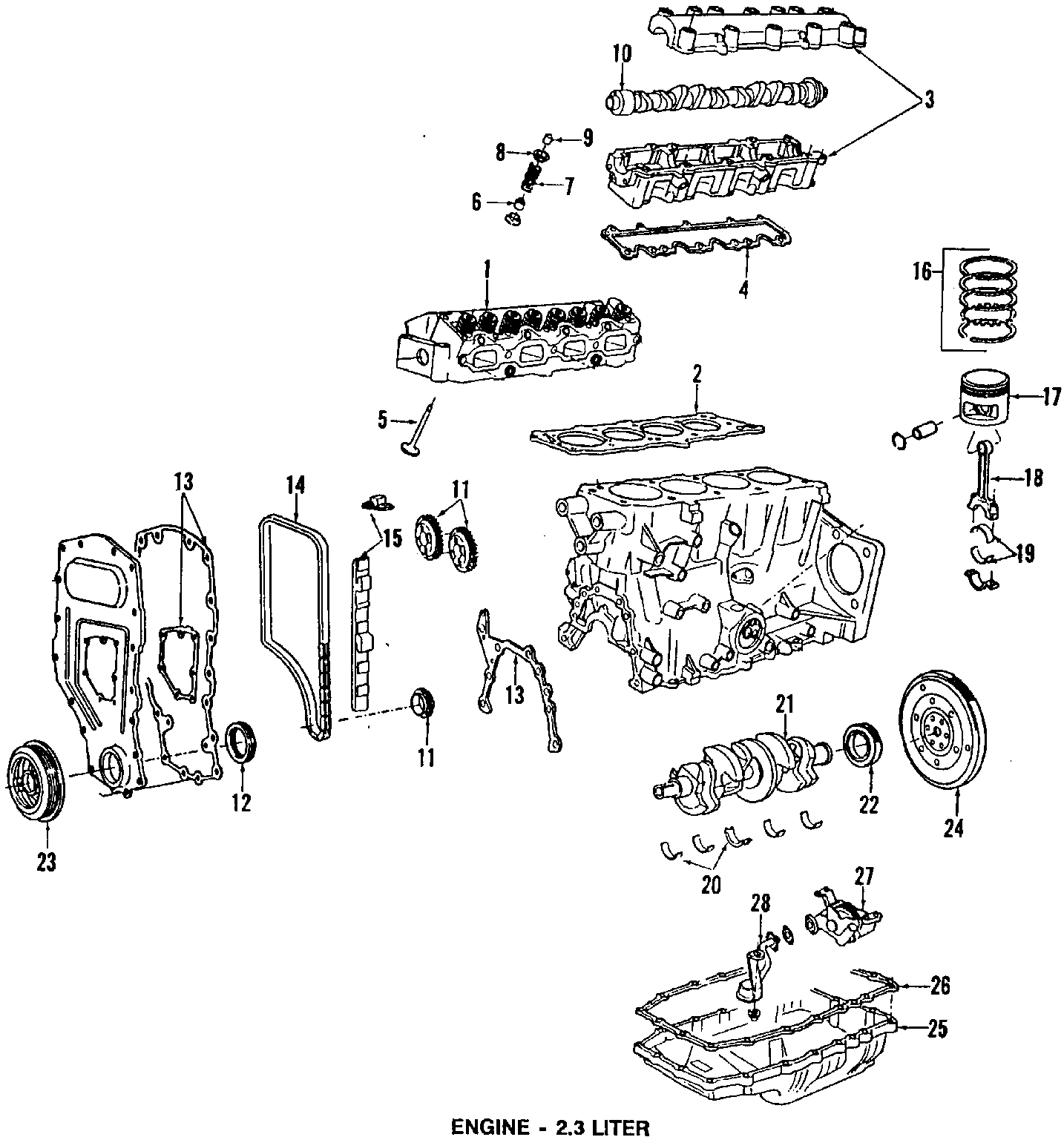 Diagram CAMSHAFT & TIMING. CRANKSHAFT & BEARINGS. CYLINDER HEAD & VALVES. LUBRICATION. MOUNTS. PISTONS. RINGS & BEARINGS. for your 2005 Chevrolet Equinox   