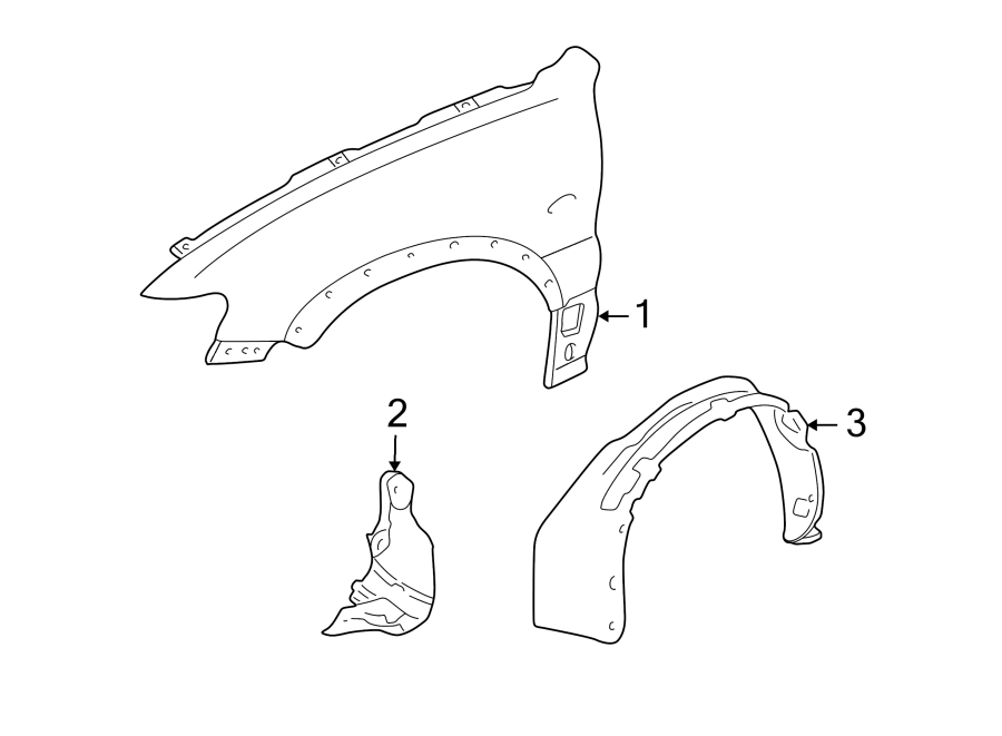 Diagram FENDER & COMPONENTS. for your 2019 Ford F-150 5.0L V8 FLEX A/T 4WD XL Extended Cab Pickup Fleetside 