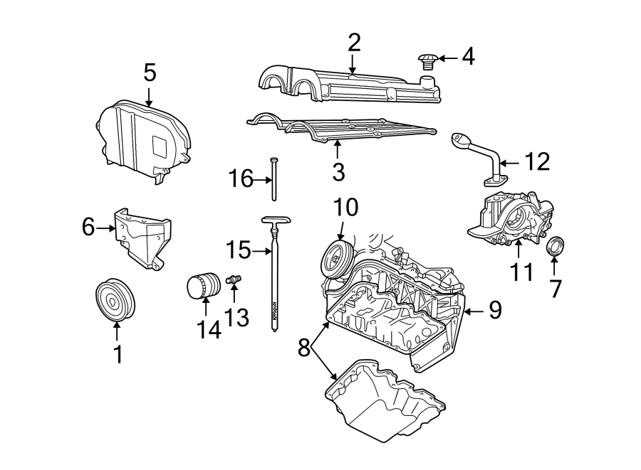 Diagram ENGINE / TRANSAXLE. ENGINE PARTS. for your 2016 Lincoln MKZ   