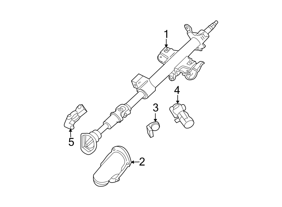 Diagram STEERING COLUMN ASSEMBLY. for your Ford Escape  