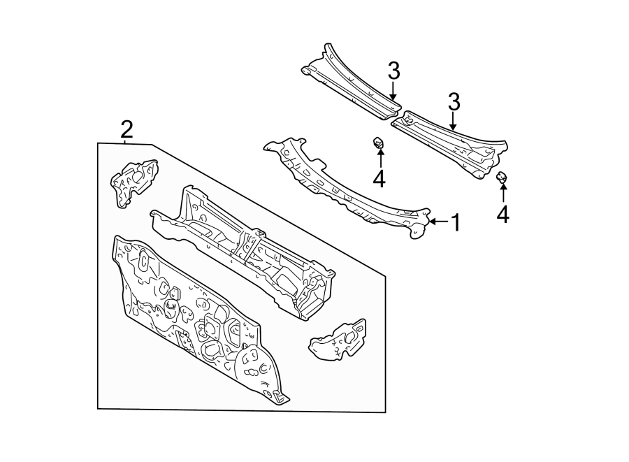 Diagram COWL. for your Ford