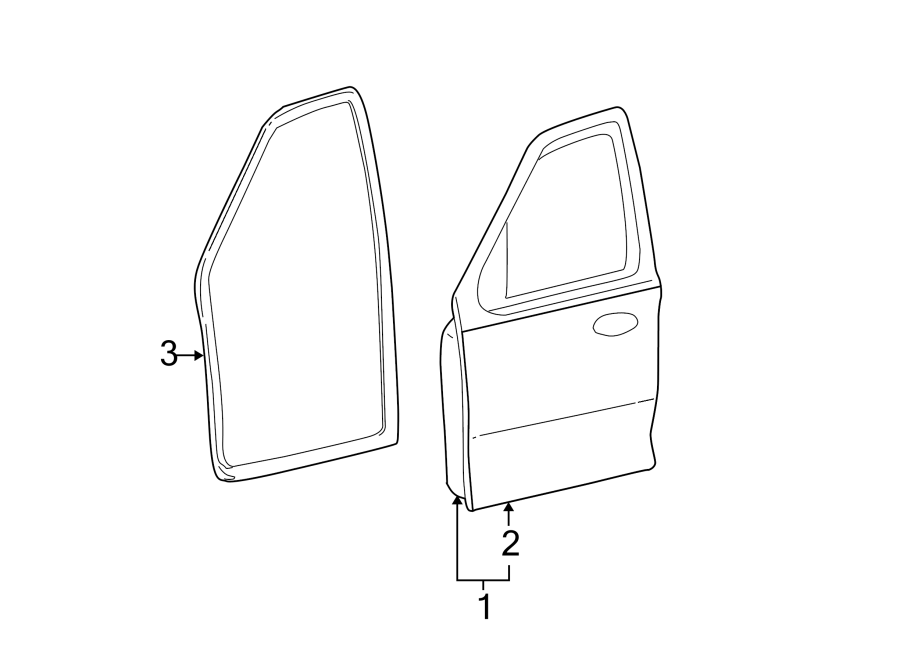 Diagram FRONT DOOR. DOOR & COMPONENTS. for your 2017 Ford F-150   