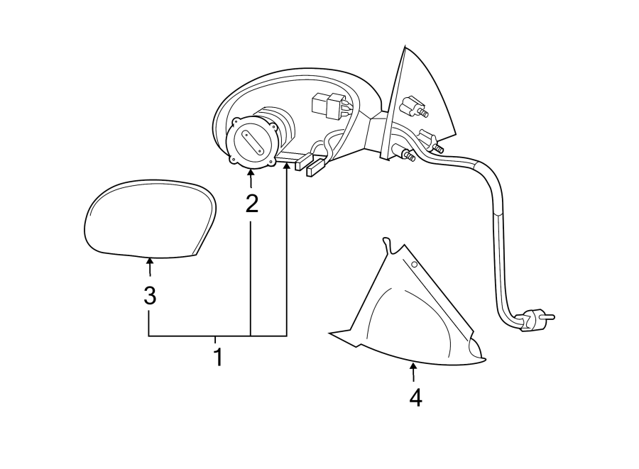 FRONT DOOR. OUTSIDE MIRRORS. Diagram