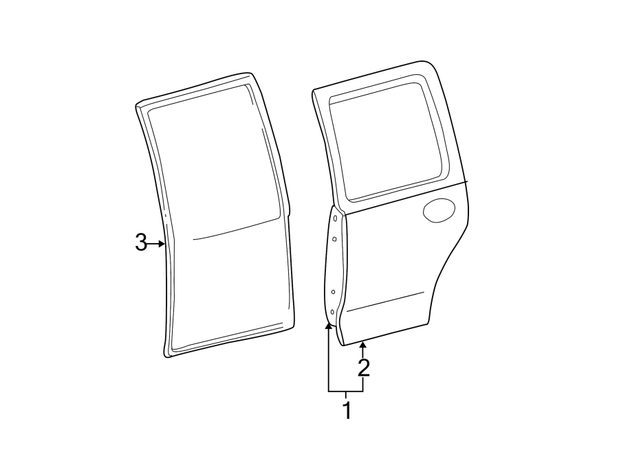 Diagram REAR DOOR. DOOR & COMPONENTS. for your 2017 Ford F-150   