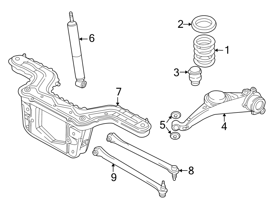 Diagram REAR SUSPENSION. SUSPENSION COMPONENTS. for your Lincoln