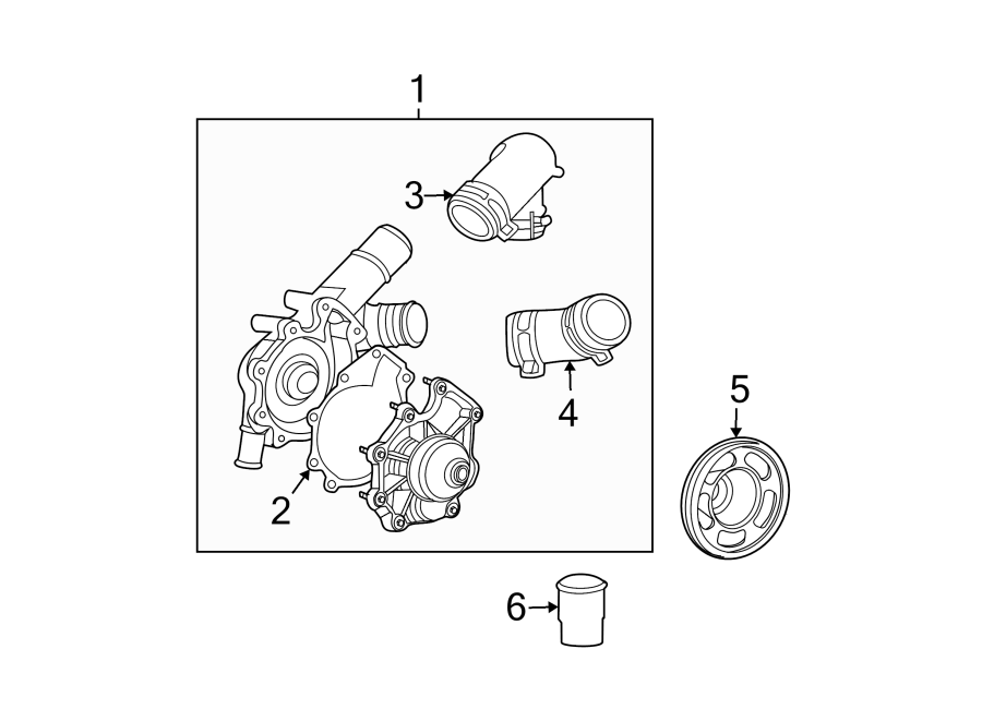 Diagram WATER PUMP. for your Ford Escape  