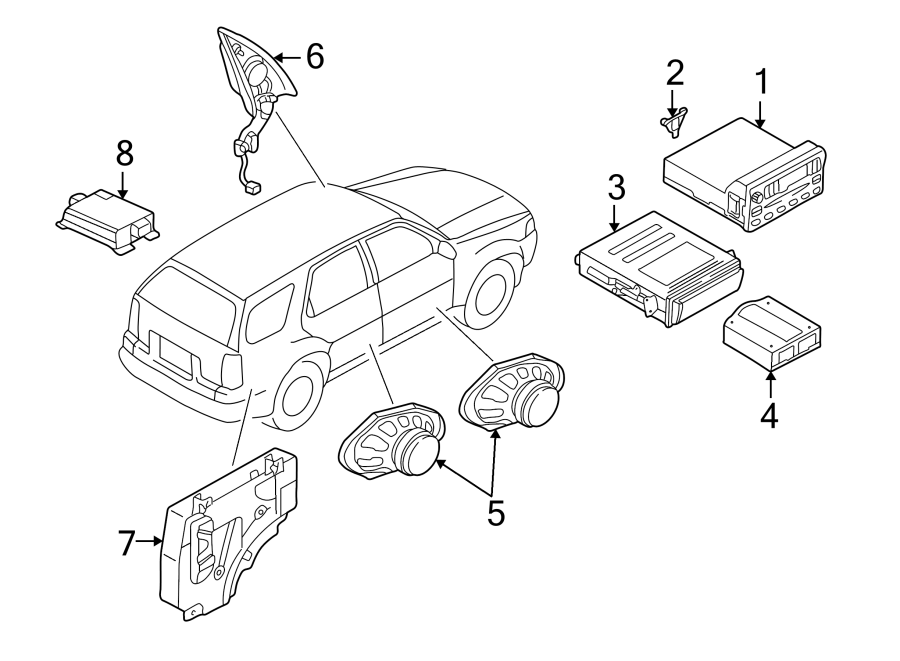 Diagram INSTRUMENT PANEL. SOUND SYSTEM. for your 2004 Ford F-150   