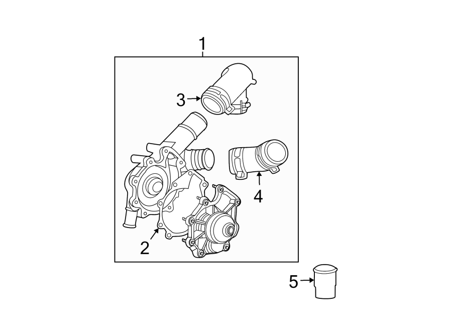 Diagram WATER PUMP. for your Ford Escape  