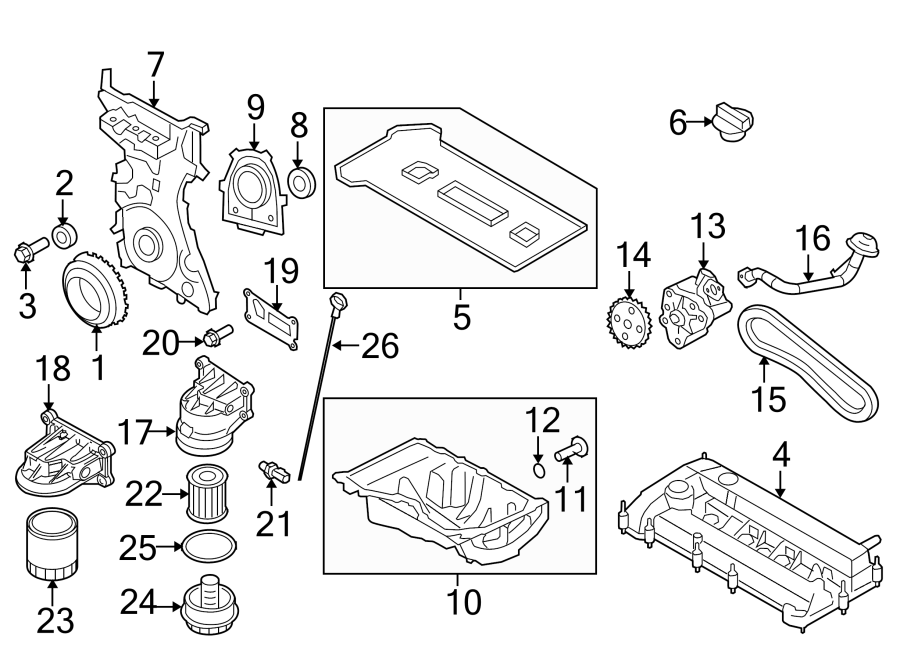 ENGINE / TRANSAXLE. ENGINE PARTS. Diagram