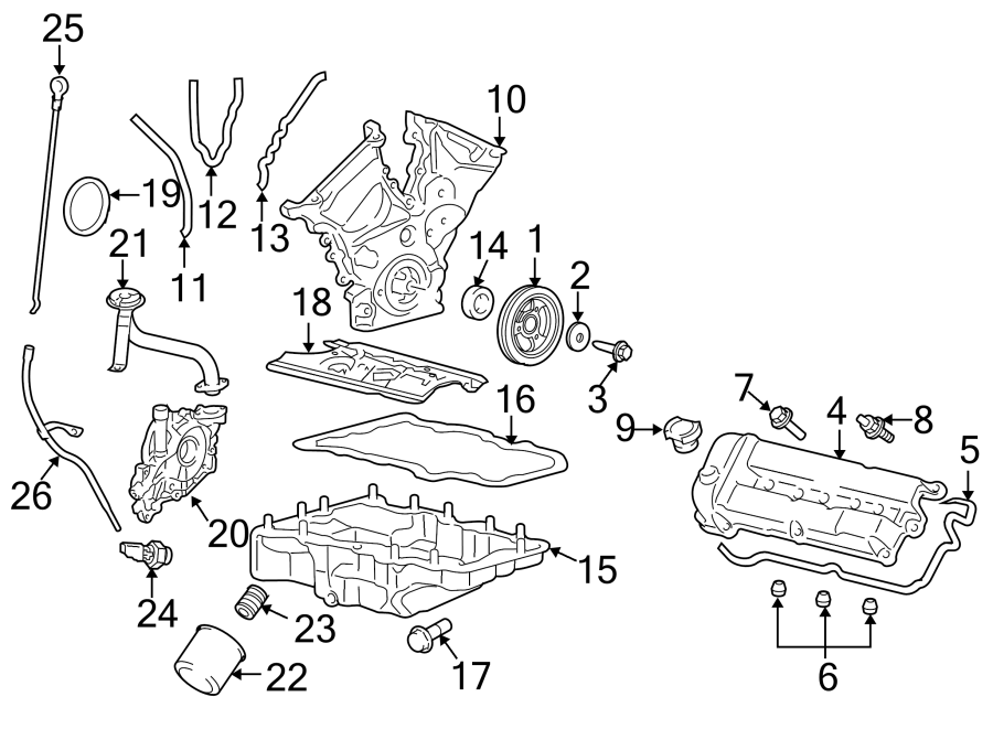 ENGINE / TRANSAXLE. ENGINE PARTS. Diagram