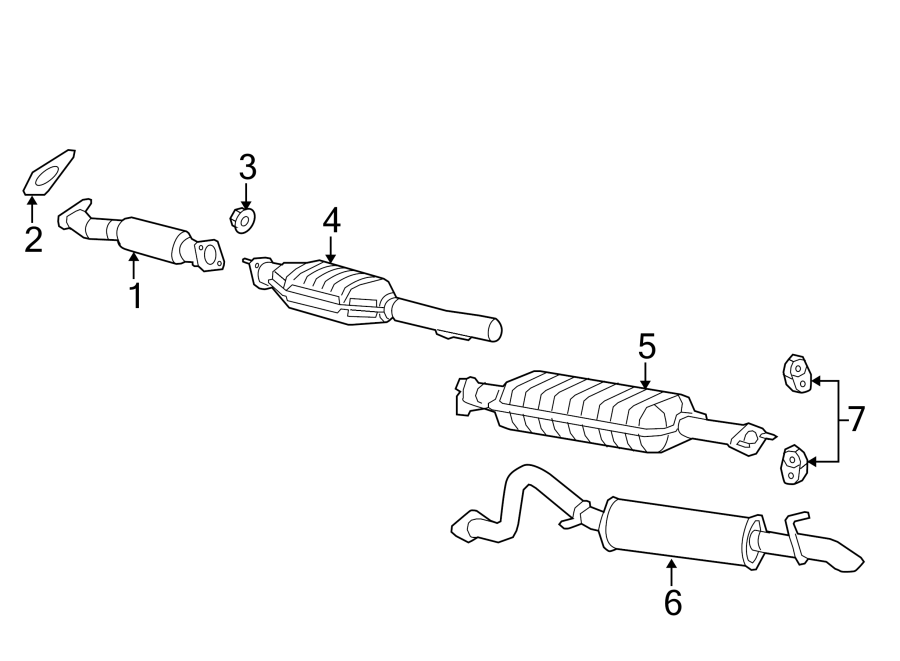 Diagram EXHAUST SYSTEM. EXHAUST COMPONENTS. for your 2017 Lincoln MKZ Reserve Hybrid Sedan  